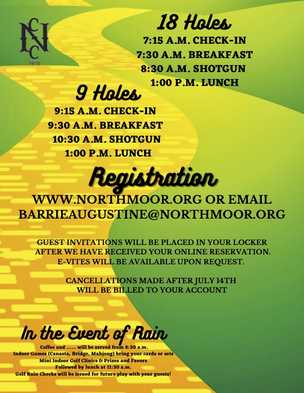 Ladies' Golf Guest Day 7/21/2021 Northmoor Country Club